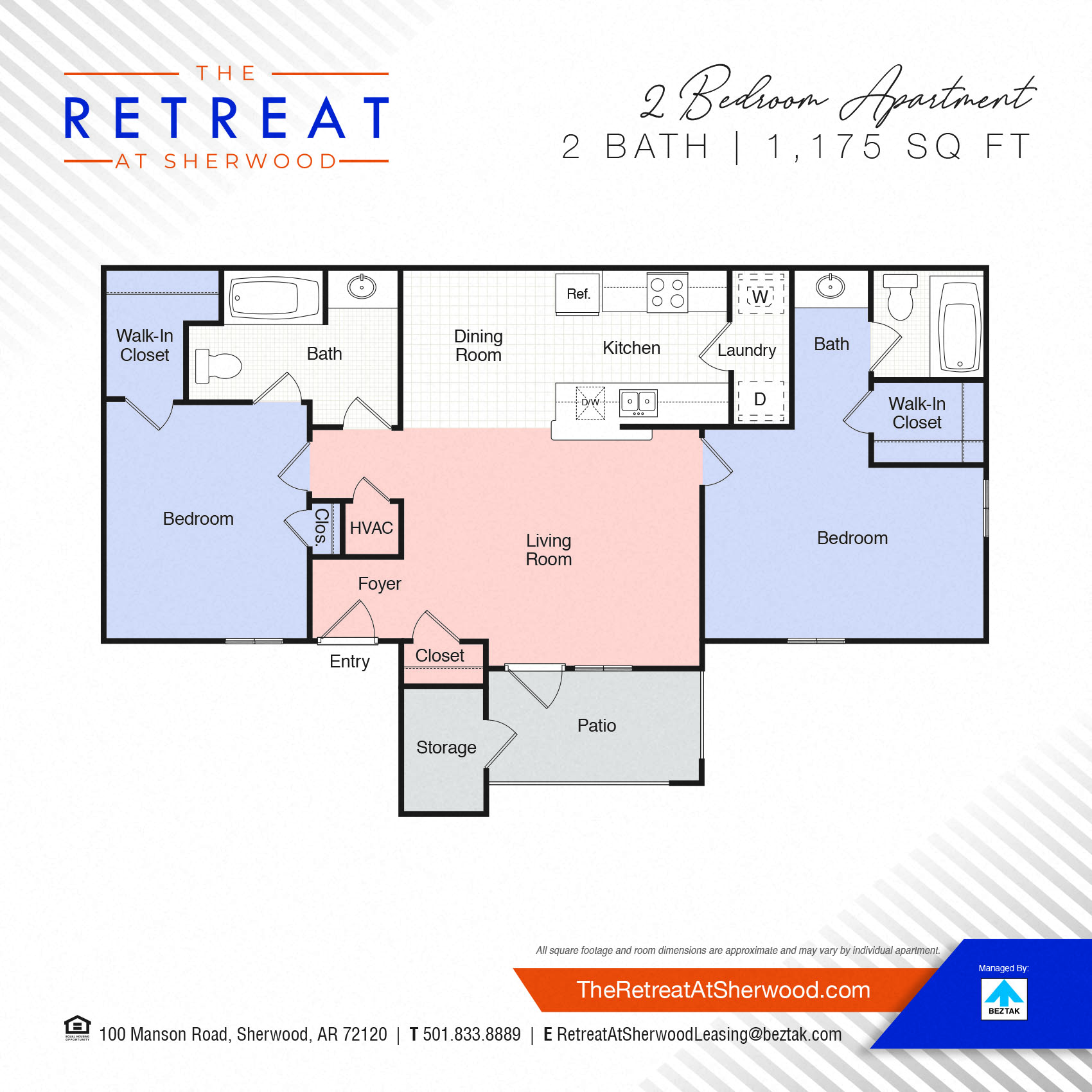 2 Bedroom - 1175 floor plan
